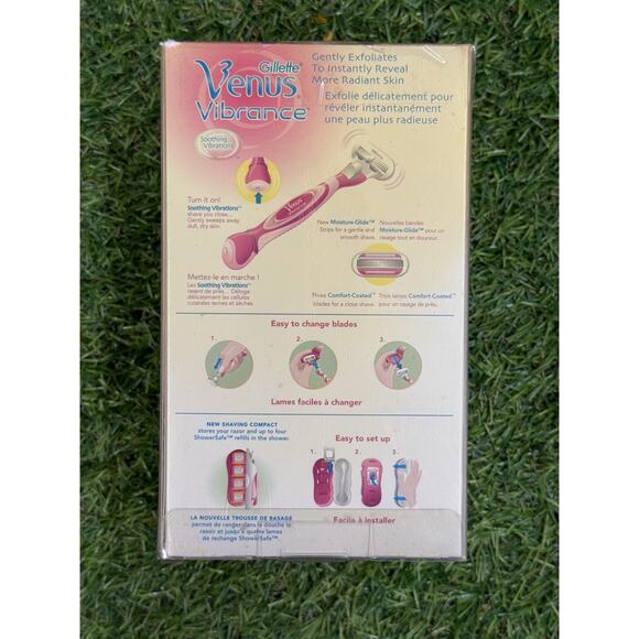 Vintage Gillette Venus Vibrance Razor Kit + Shave Gel 2005 NEW Vaulted - Picture 3 of 4